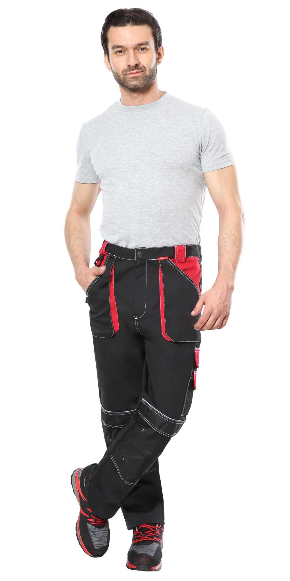 Костюм СИРИУС-АГАТ куртка, брюки черный с красным пл. 260 г/кв.м. ВО отделка